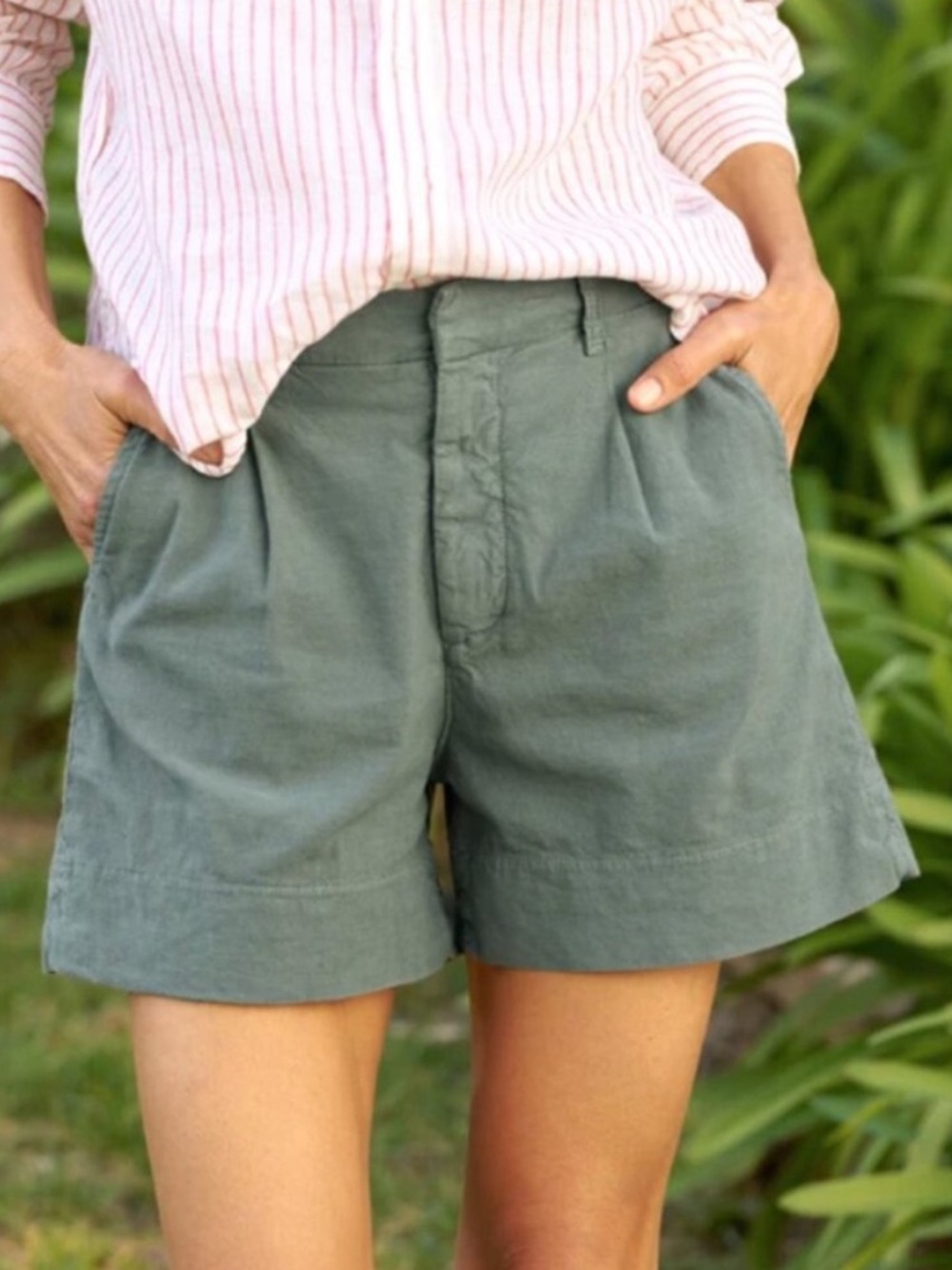 Frank & Eileen WATERFORD Walking Short ITALIAN PERFORMANCE LINEN Rosemary